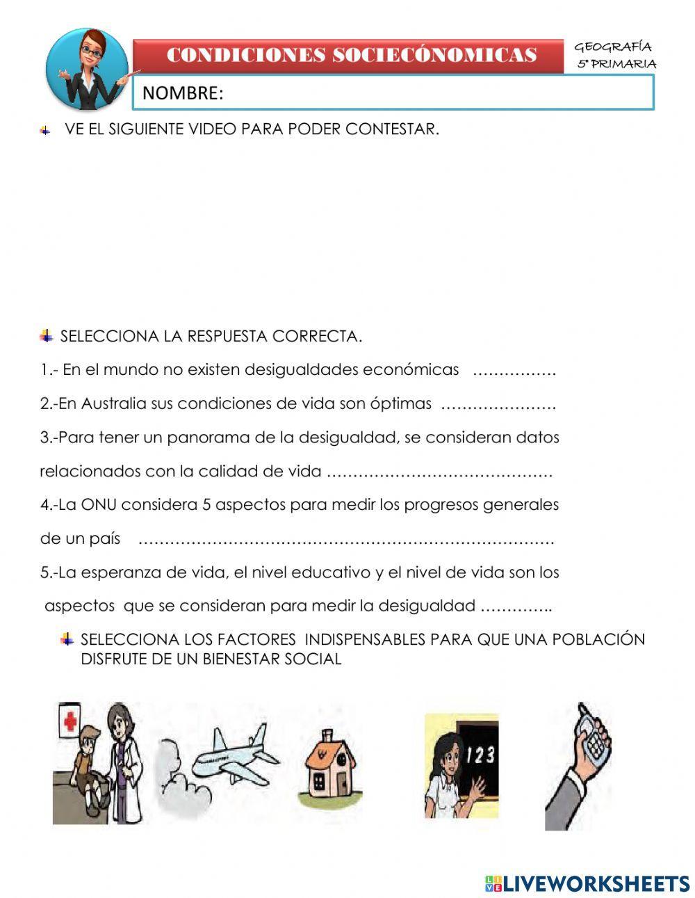Condiciones socioeconomicas