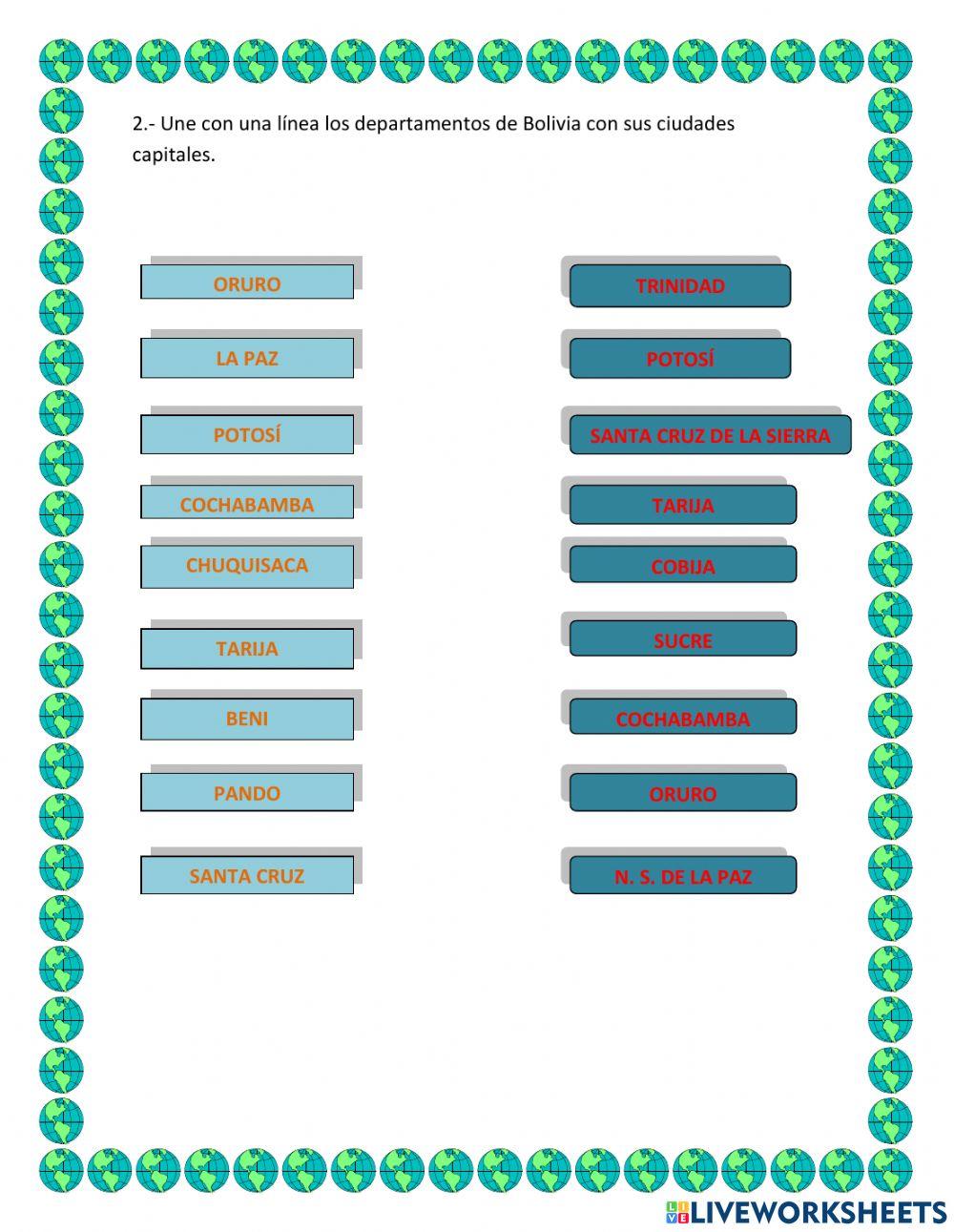 Departamentos de bolivia