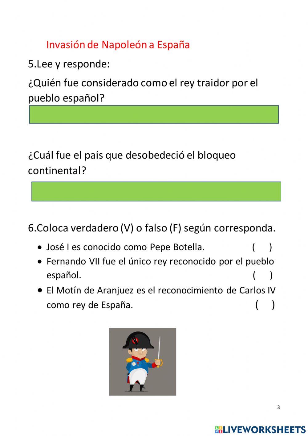 Español v bimestre worksheet
