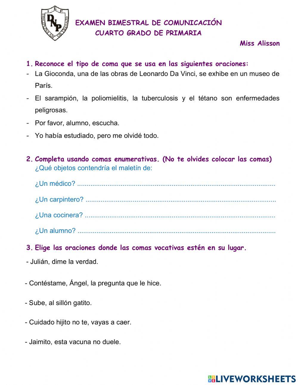 Evaluación de comunicación