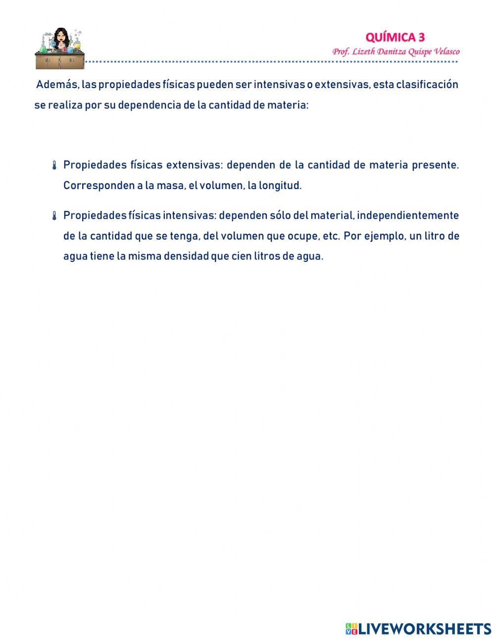 Propiedades de la Materia