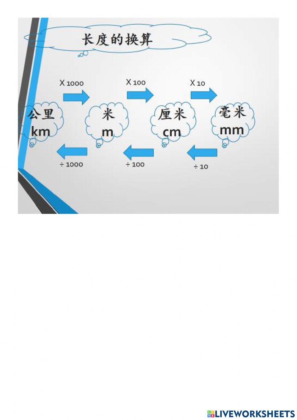 五年级长度换算