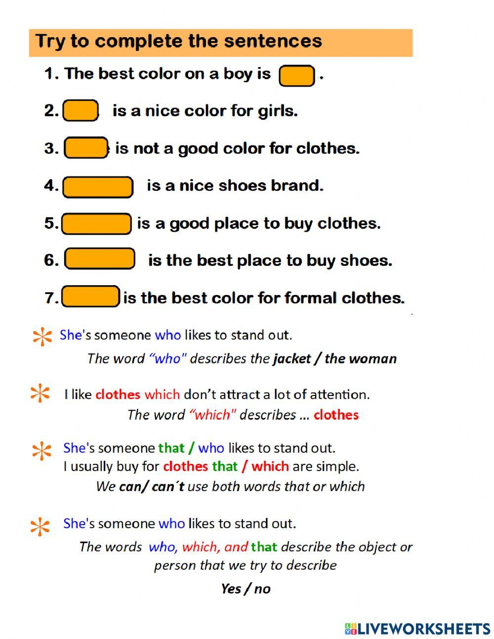 Relative clauses