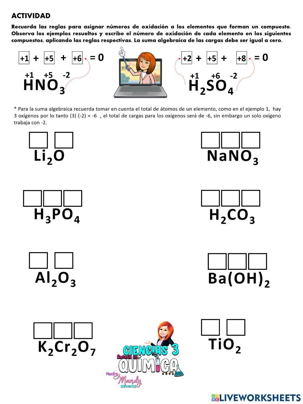 Números de Oxidación