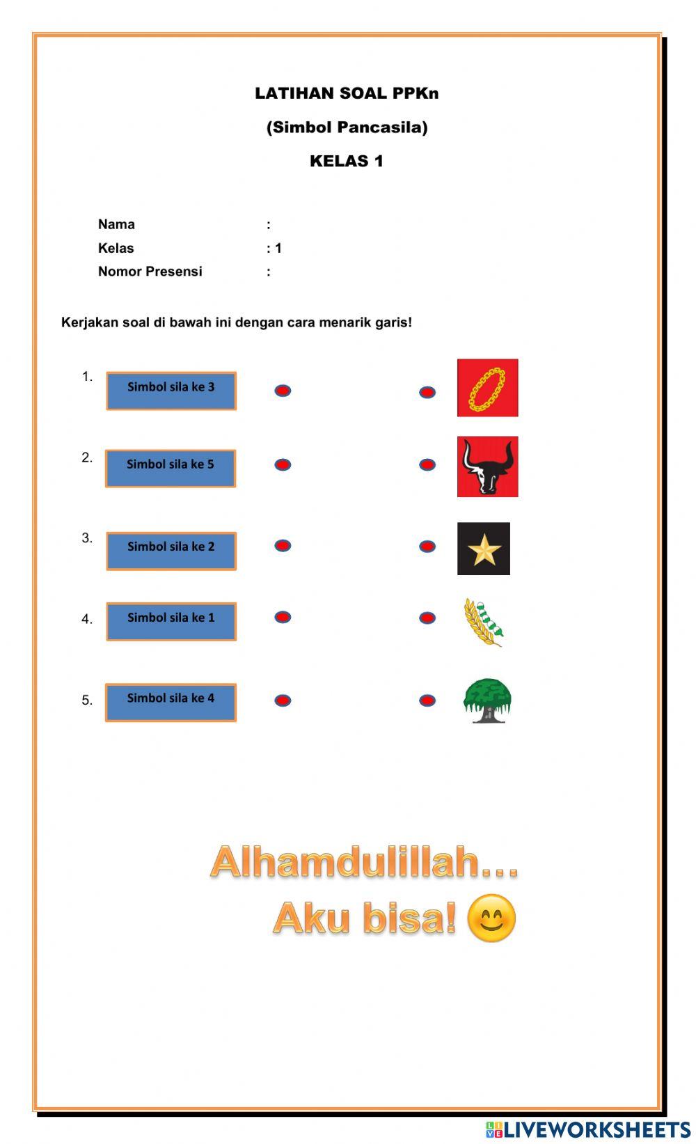 Latihan PPKn Kelas 1