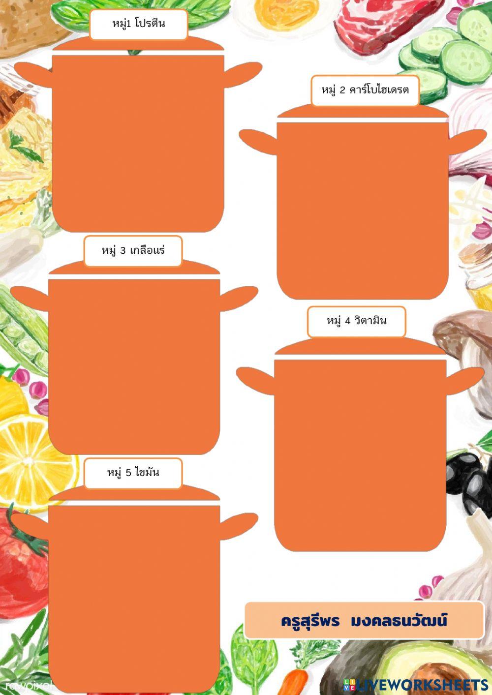 สารอาหาร 5 หมู่