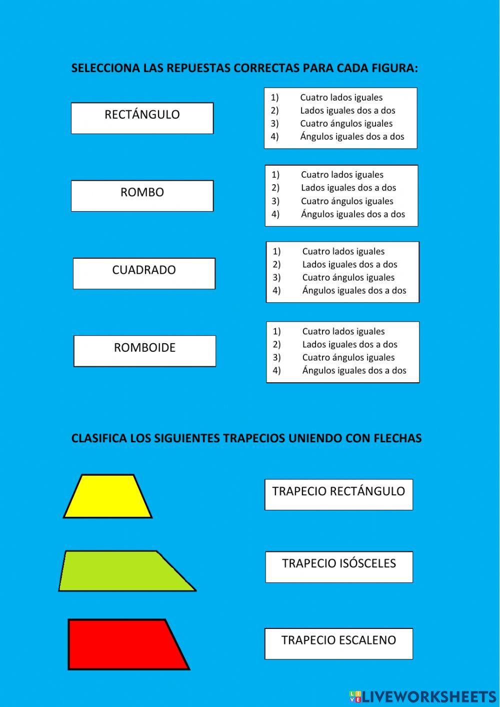 Clasificación de los cuadriláteros