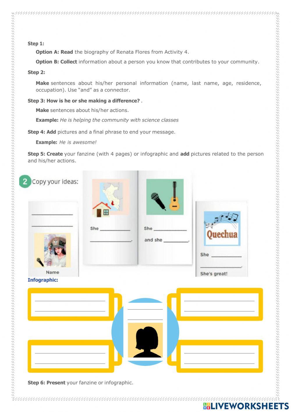 People who make a difference online exercise for pre intermediate