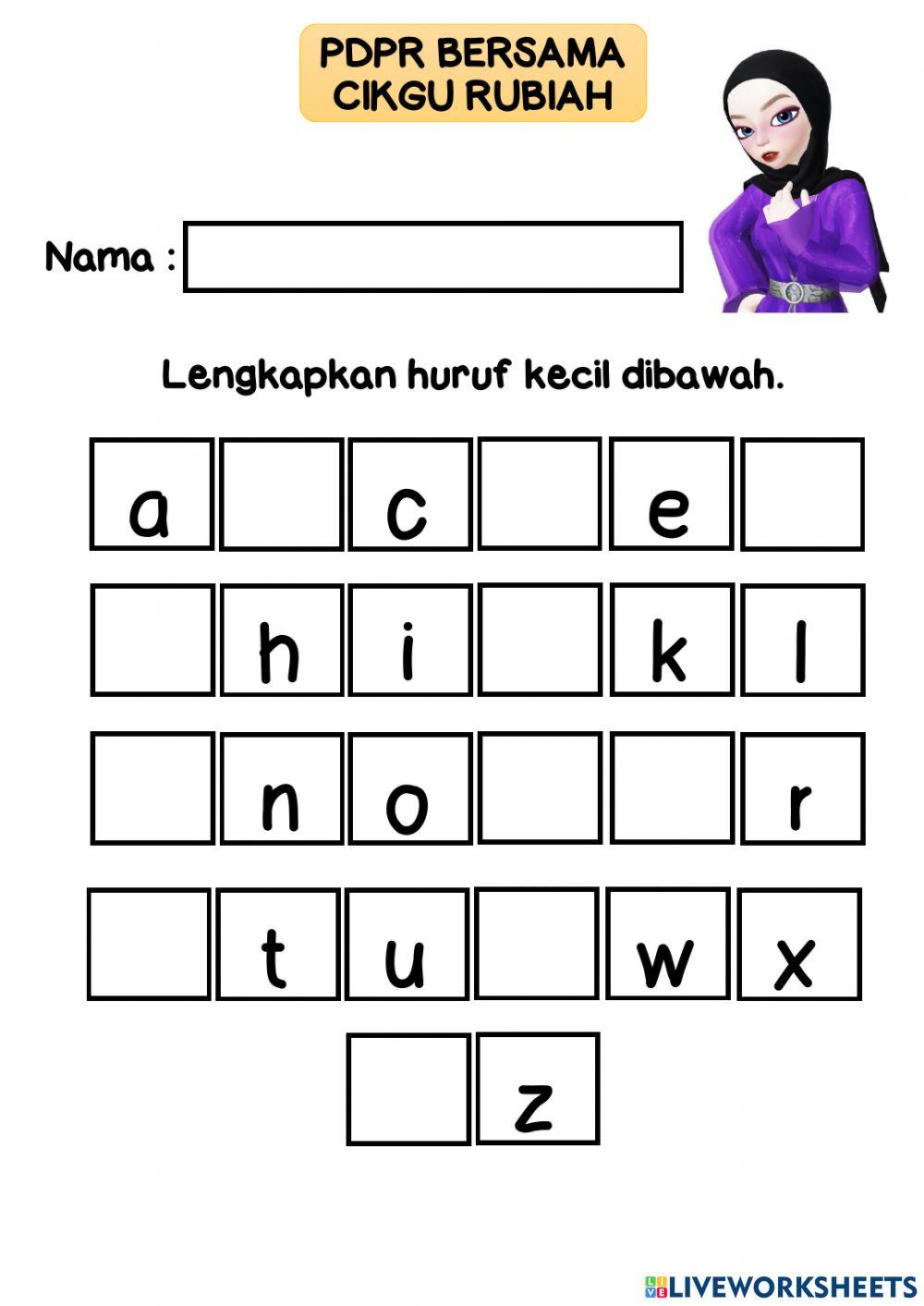 Mengenal huruf kecil