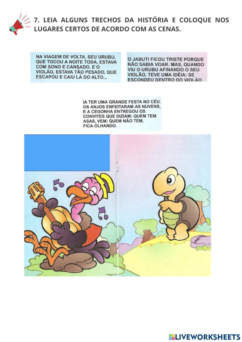 Atividade história festa no céu