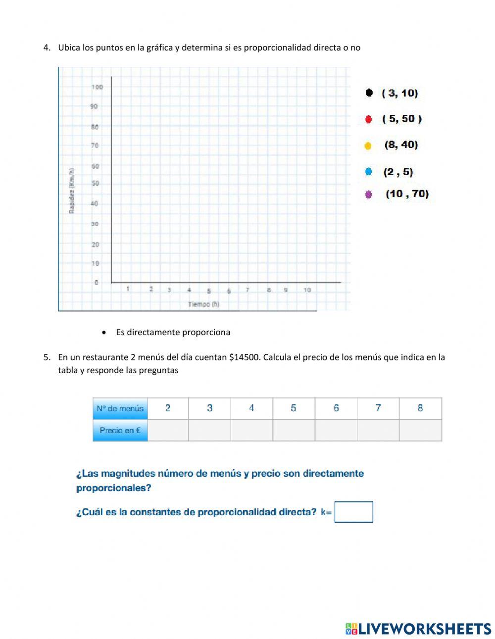 Proporcionalidad directa