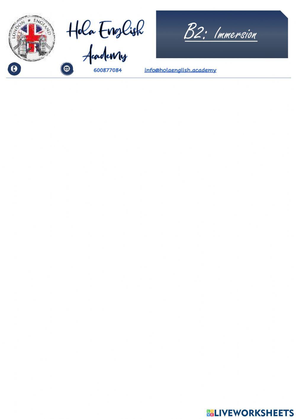 B2 Writing Part 2 Story