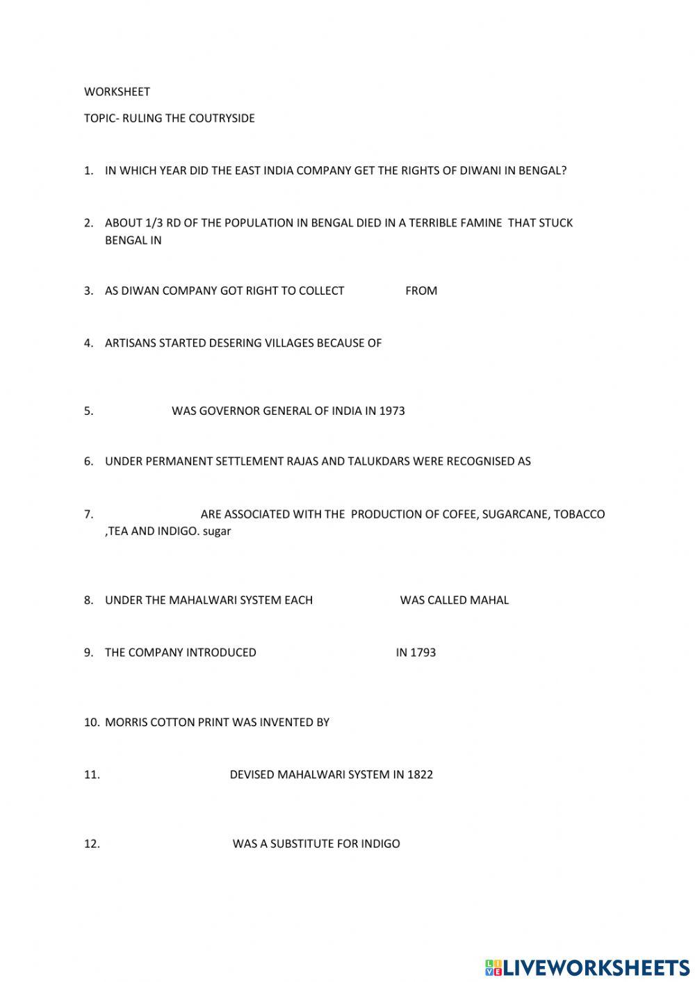 Ruling the countryside