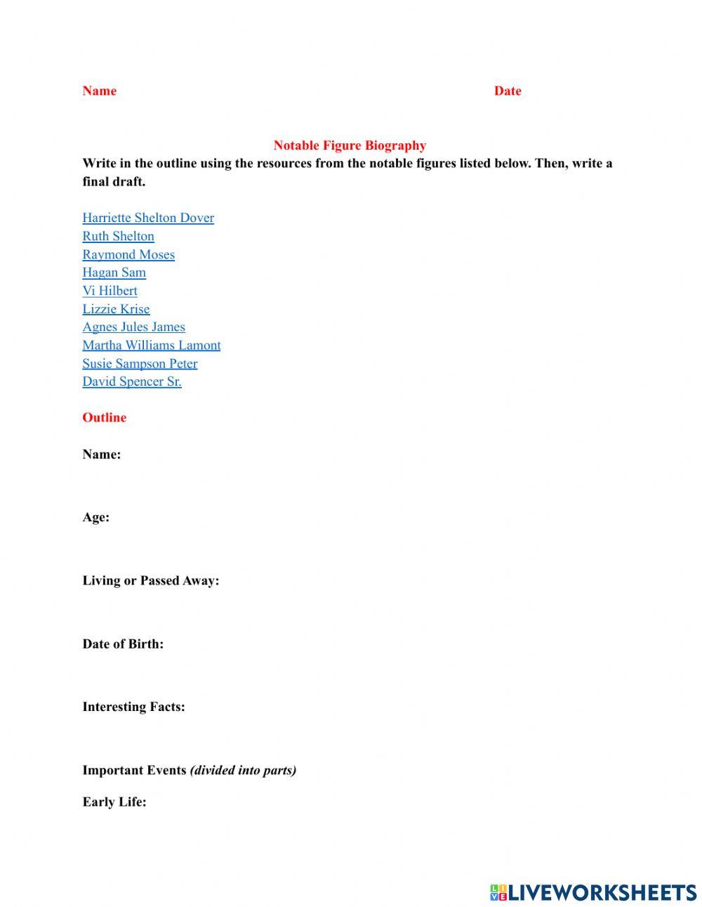 Notable Figure Biography Notable Figure Biography