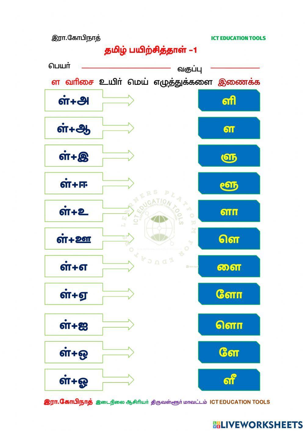 Ict education tools worksheet 1