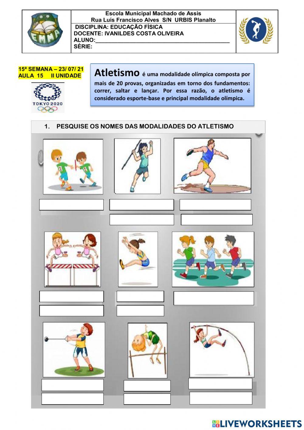PASSATEMPO JOGOS OLÍMPICOS online exercise for