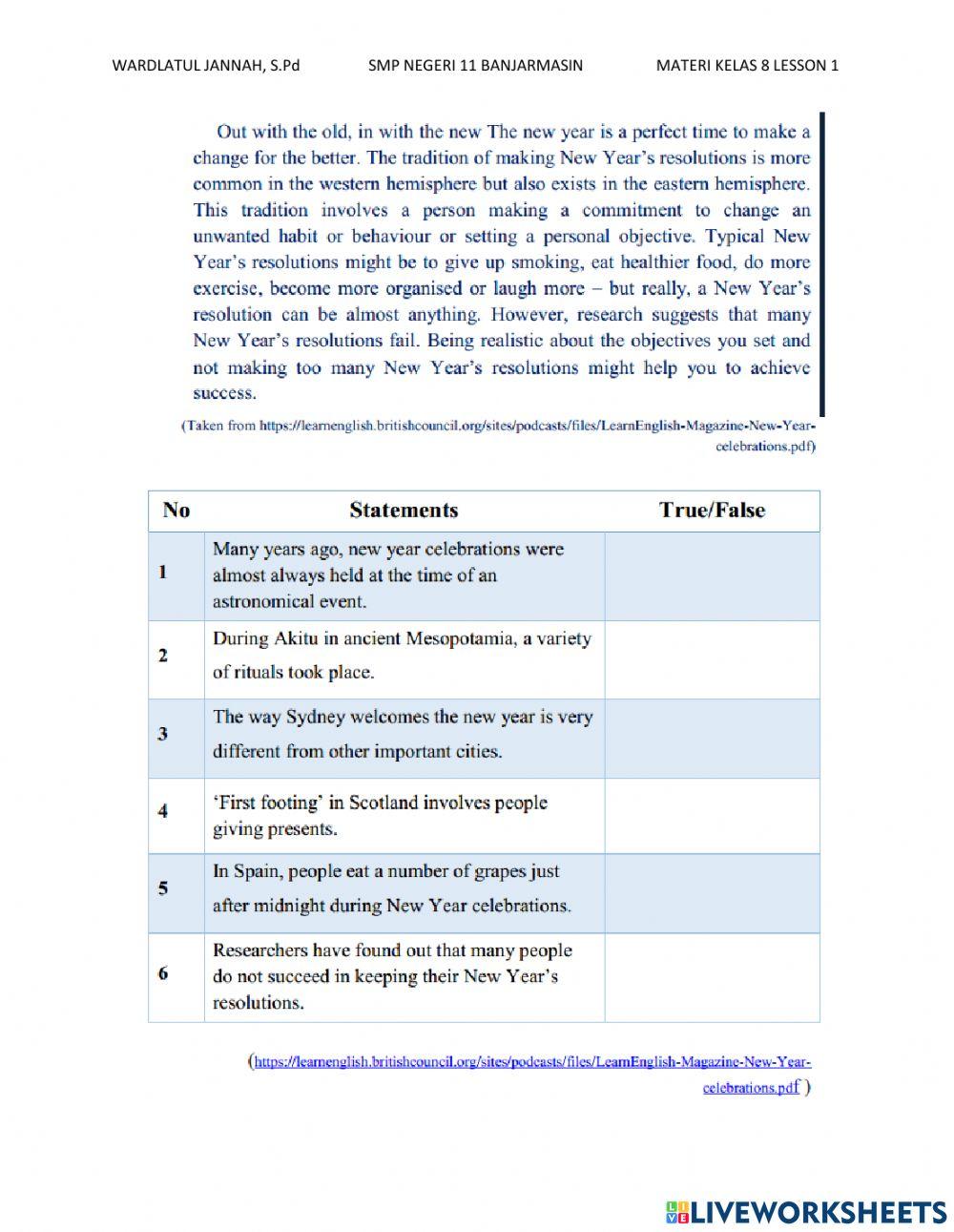 LESSON 1 HAPPY BIRTHDAY TO YOU