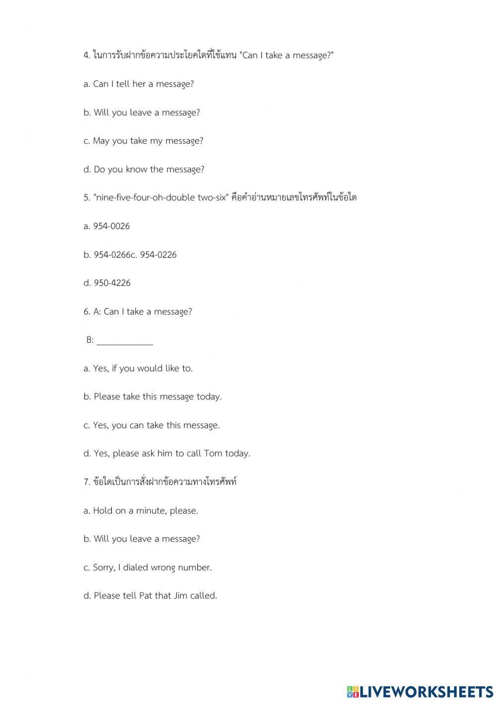 Talking on the phone