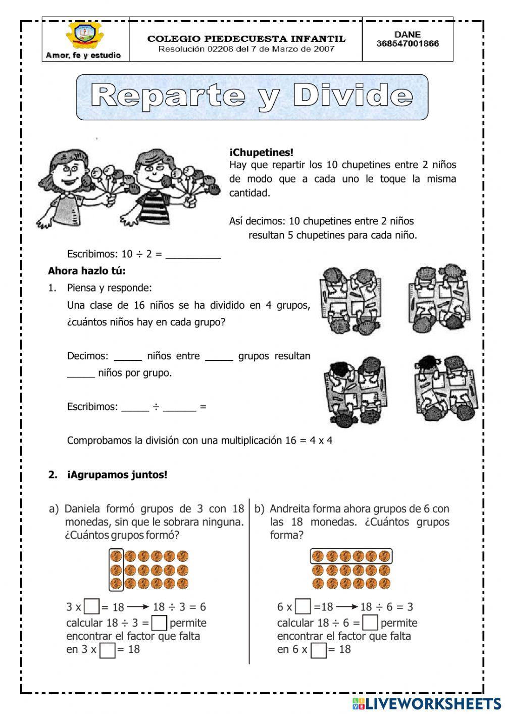 Iniciación a la división