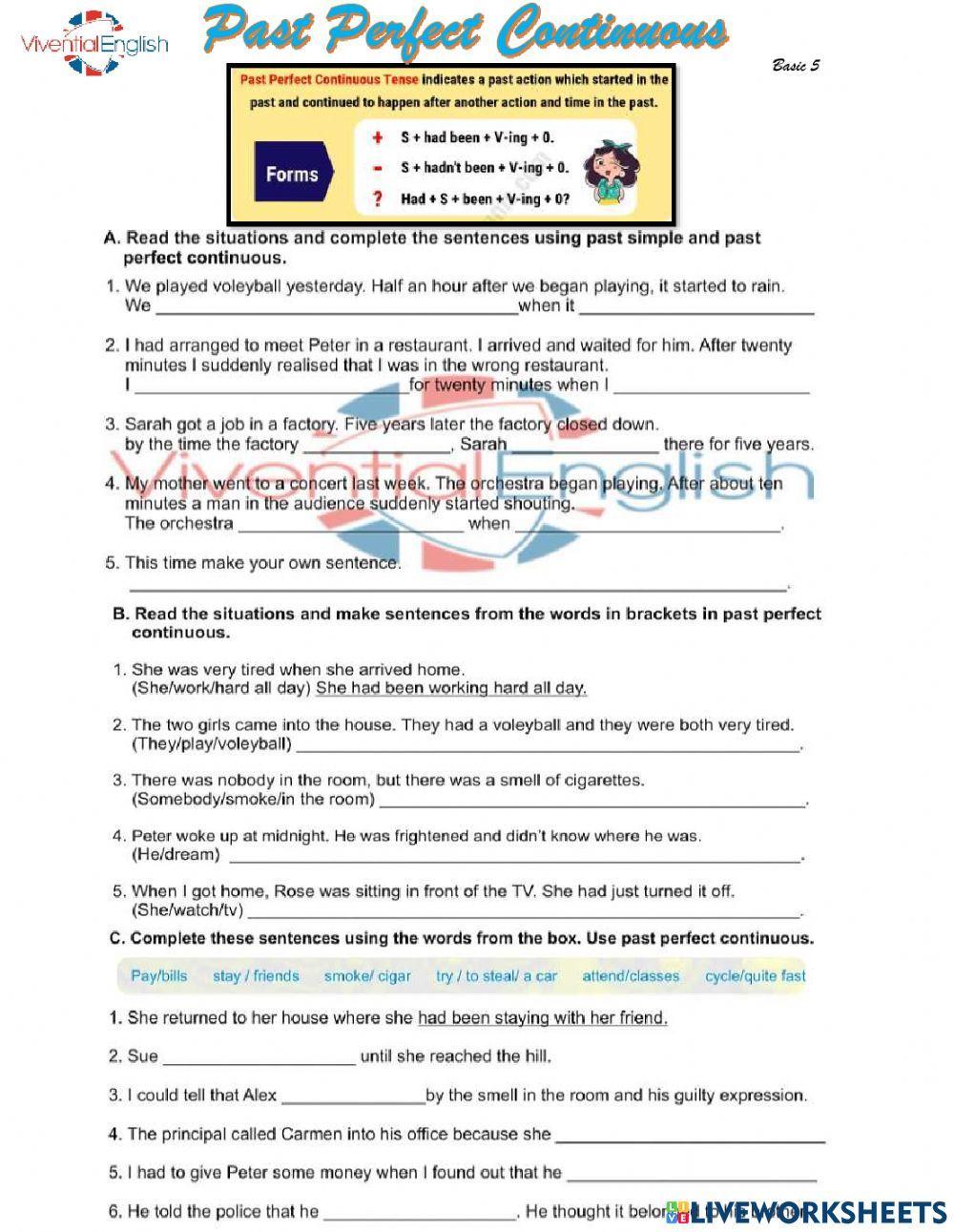 B5-past perfect continuous