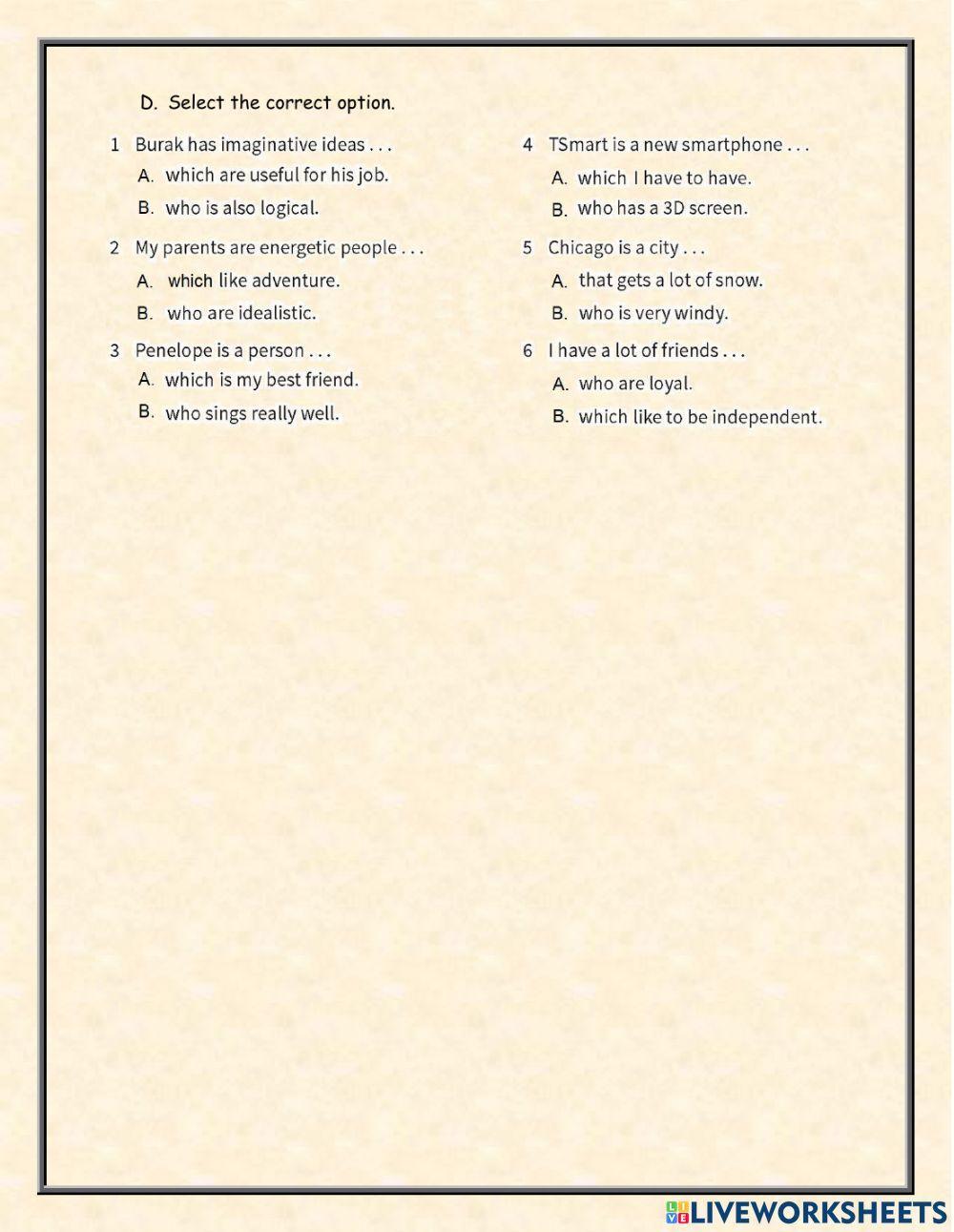 Defining Relative Clauses