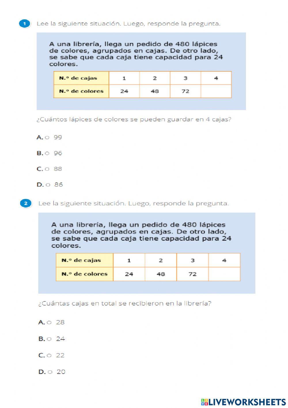 Evaluación diagnóstico de matemática