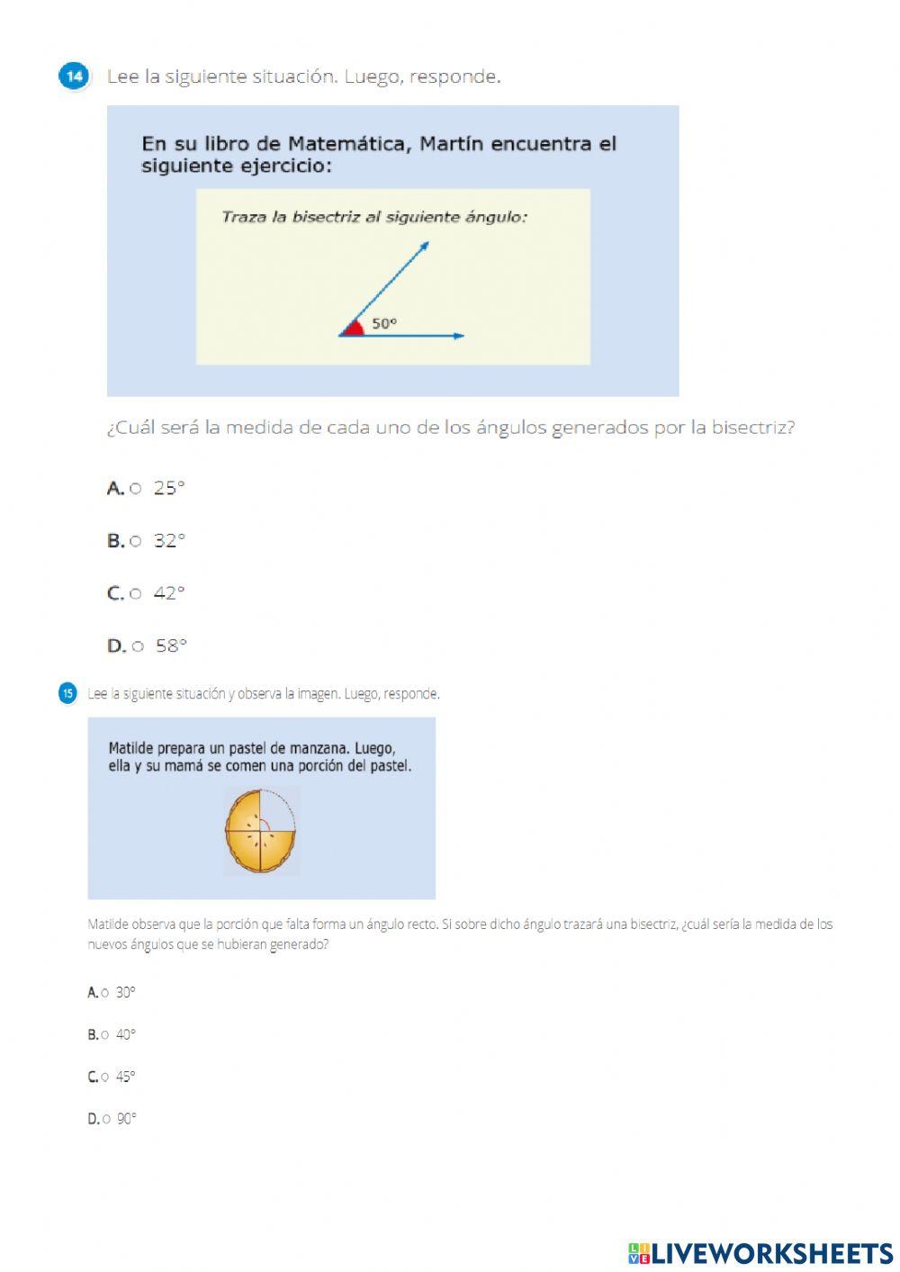 Evaluación diagnóstico de matemática