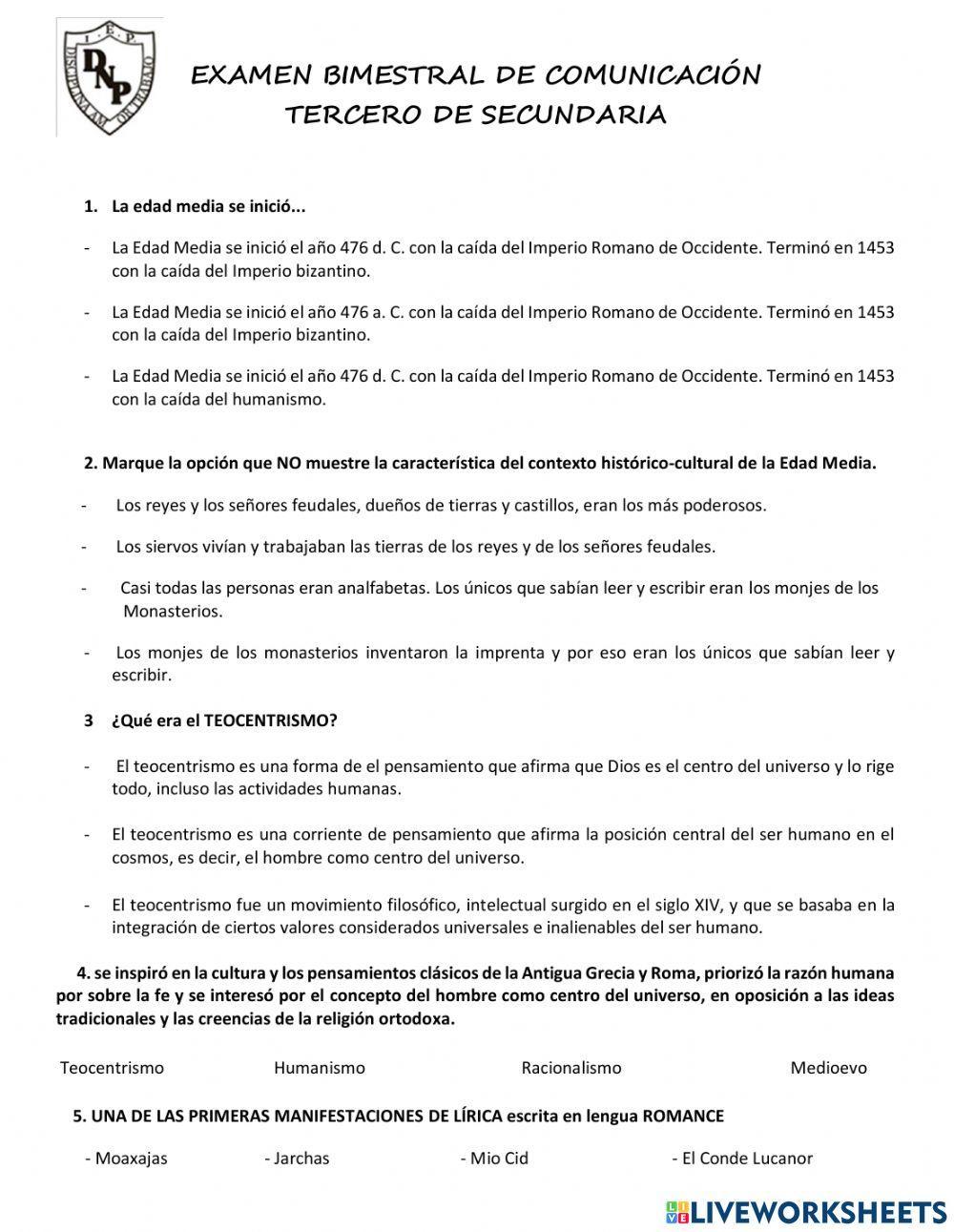 Evaluación de comunicación