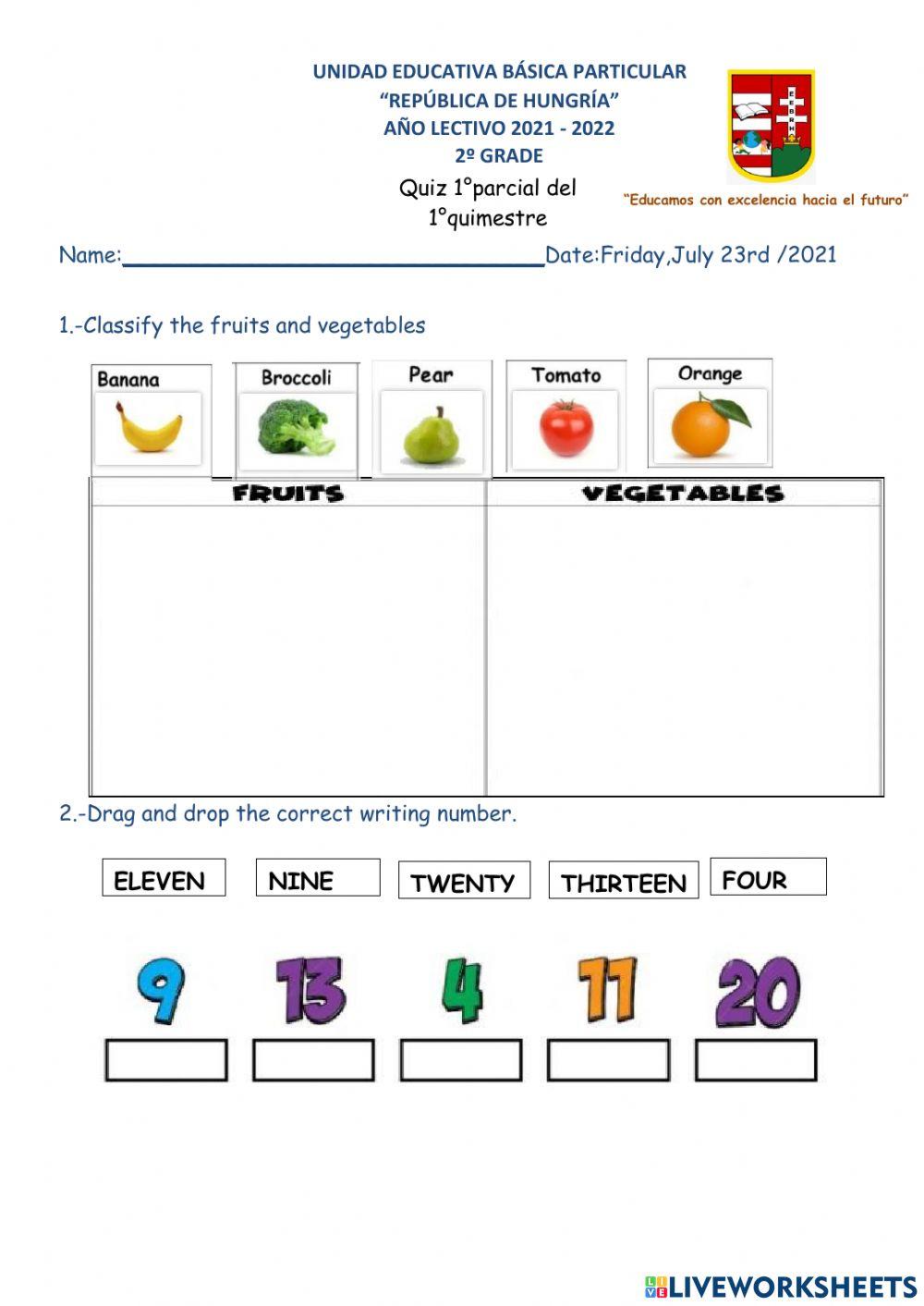 Aporte del 1- parcial del 1° quimestre 2do