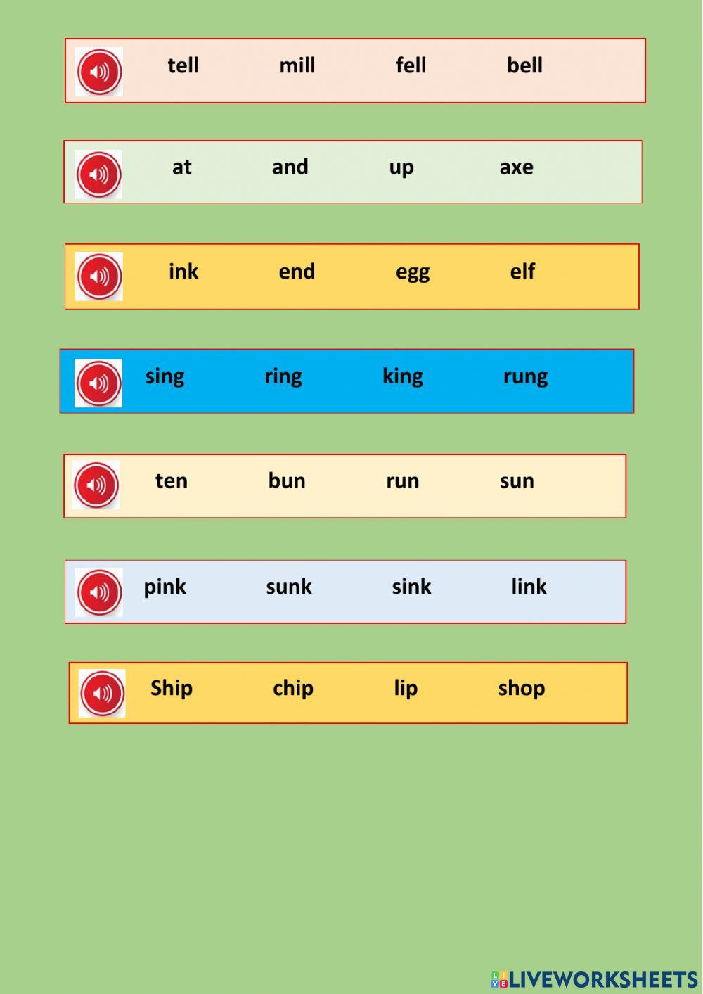Short Vowel sounds