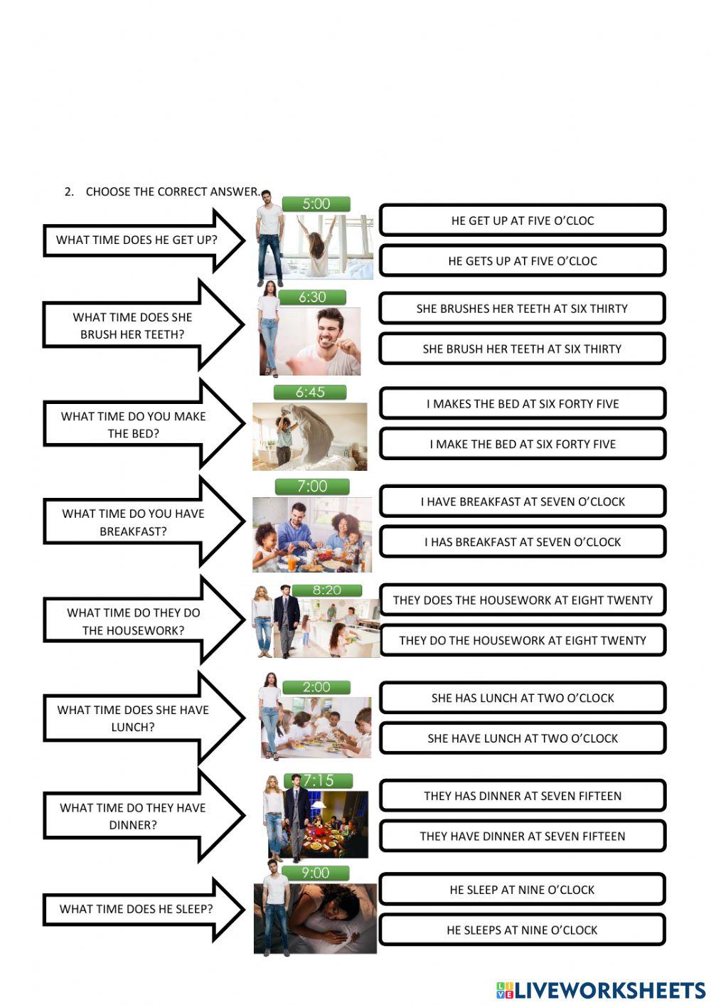5to Evaluación II bimestre (inglés)