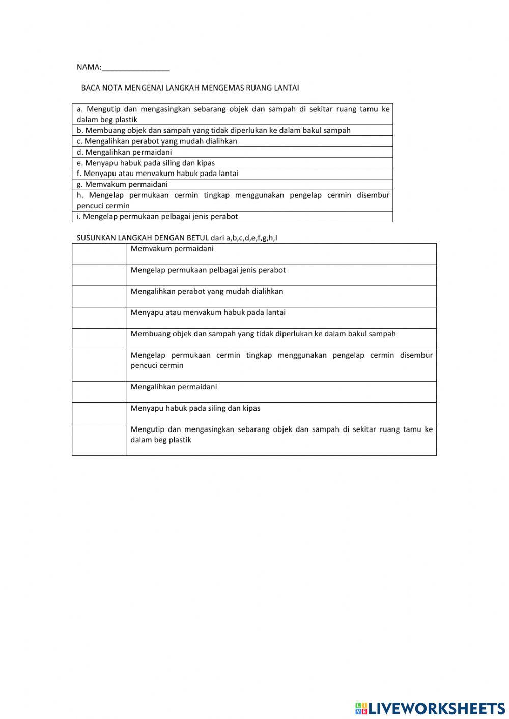 Langkah membersihkan ruamg tamu