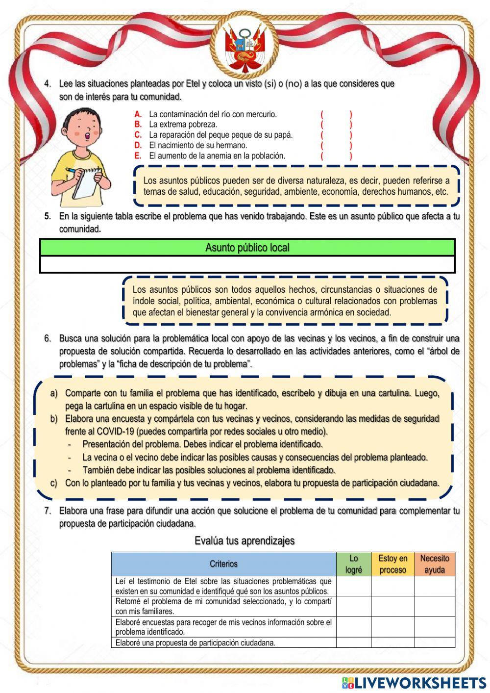 Elaboro mi propuesta de participación ciudadana