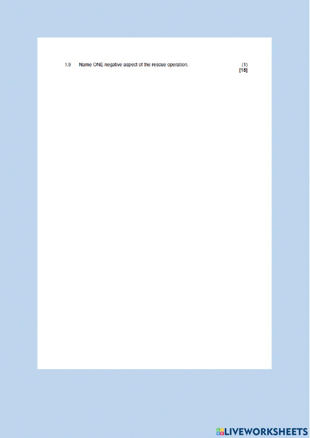 English Mid Year Exam section A Question 1-3