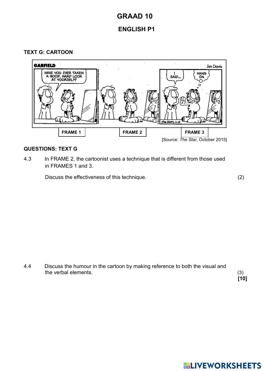 English paper 1 continue