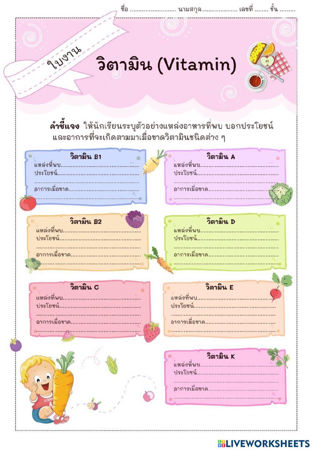 อาหารและสารอาหาร