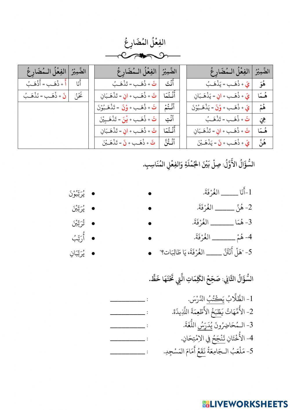 فعل مضارع-1