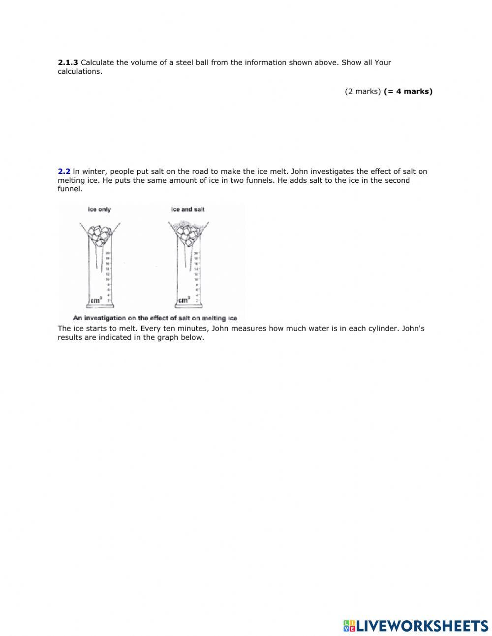 Middle exam Natural science