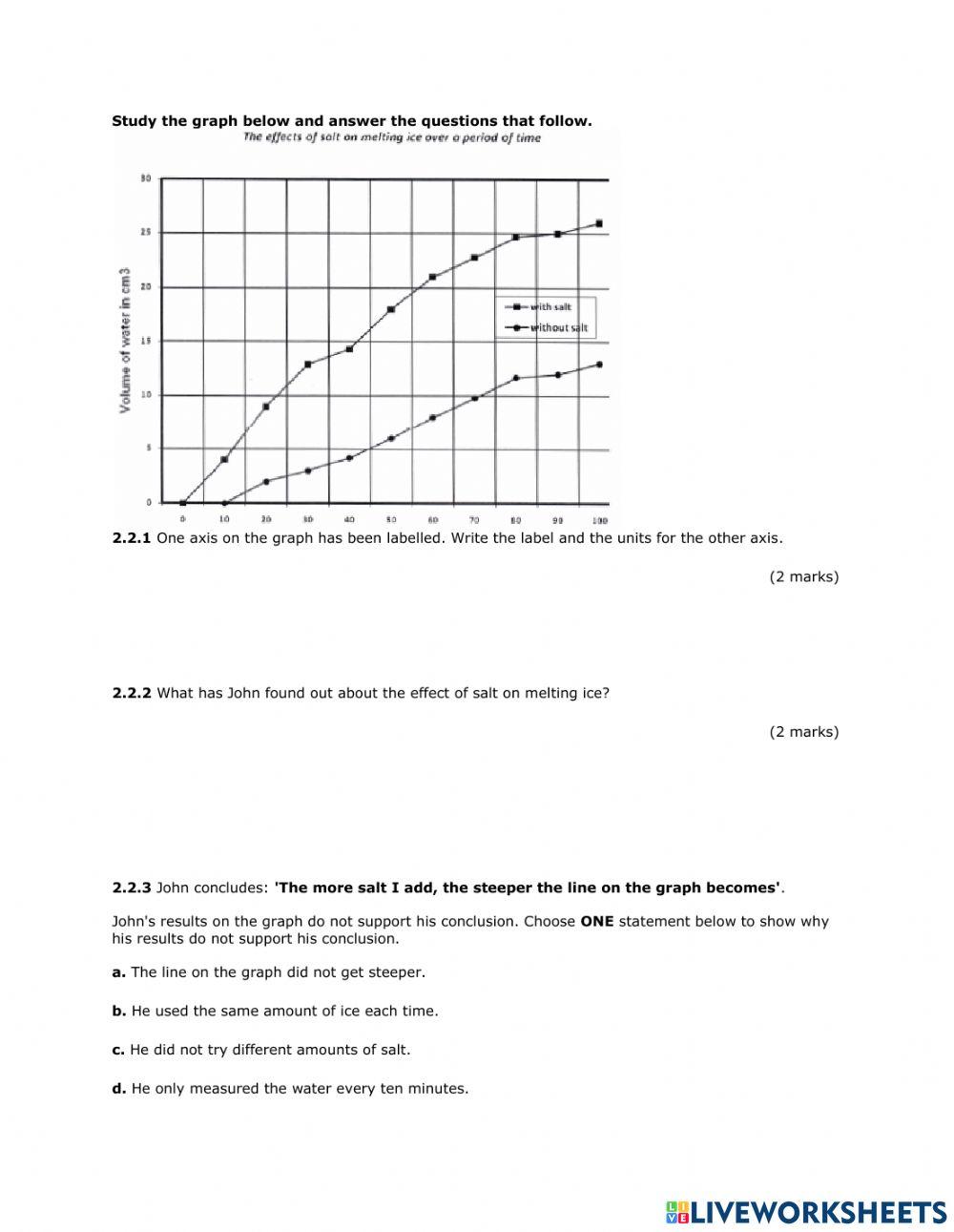 Middle exam Natural science