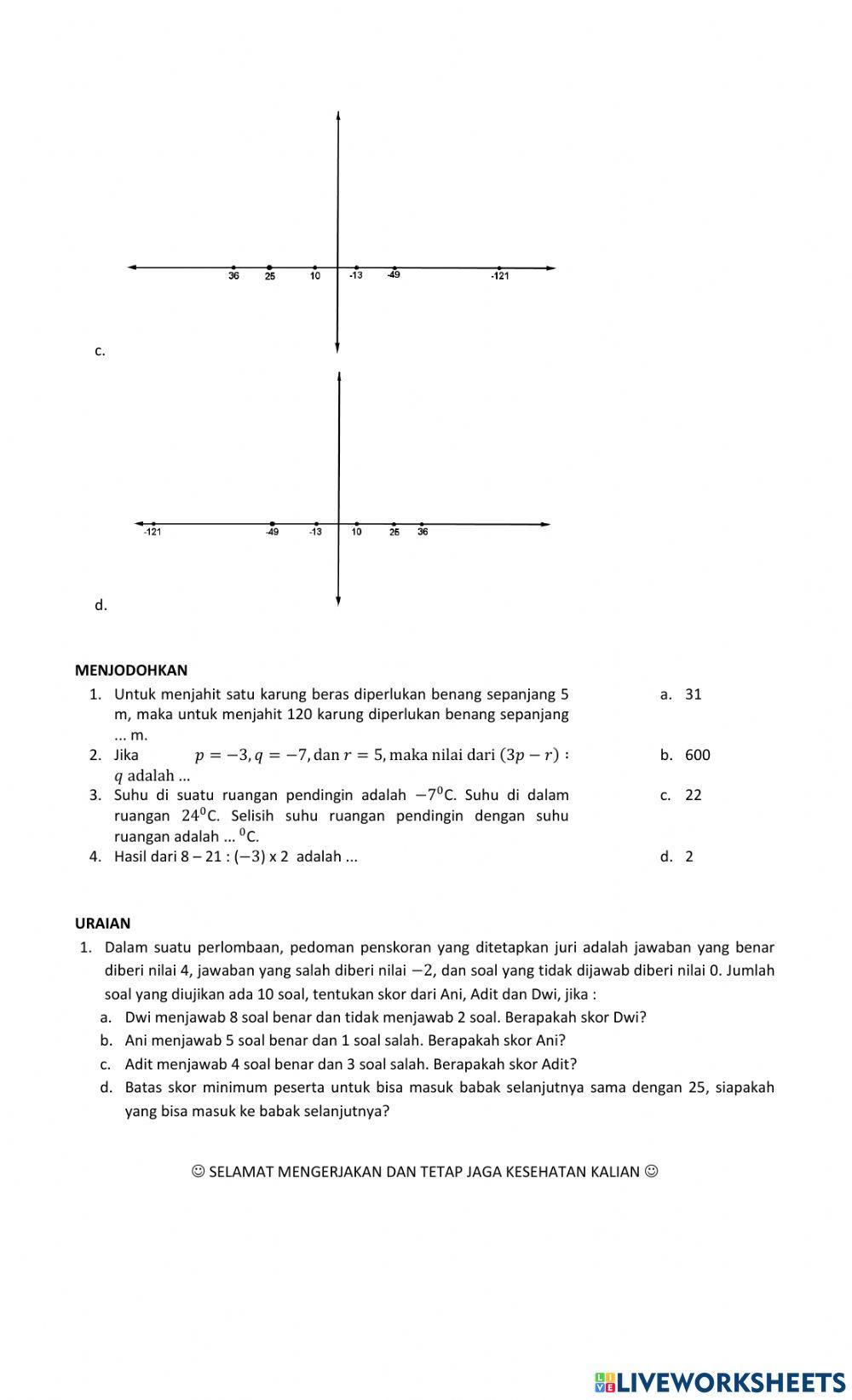 Latihan soal pertemuan ke 1