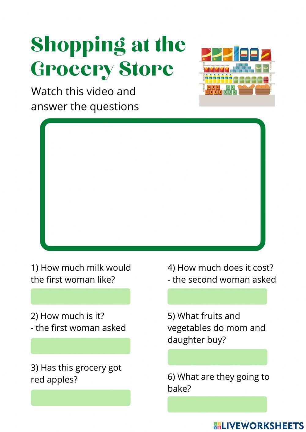 Shopping at the Grocery Store