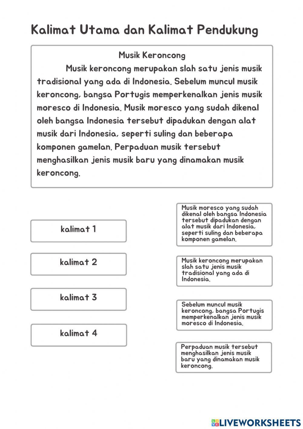 Gagasan pokok dan gagasan pendukung
