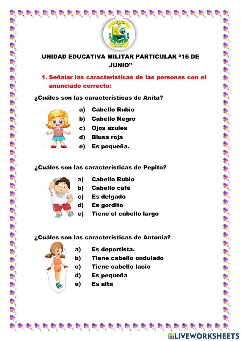 Características de las personas