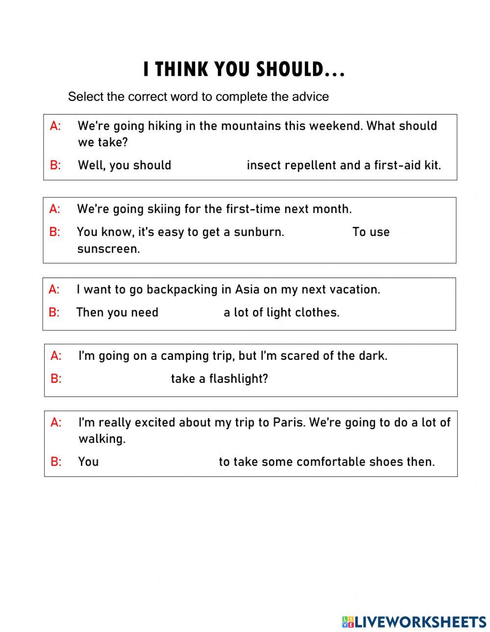 Unit 7b activity live worksheets