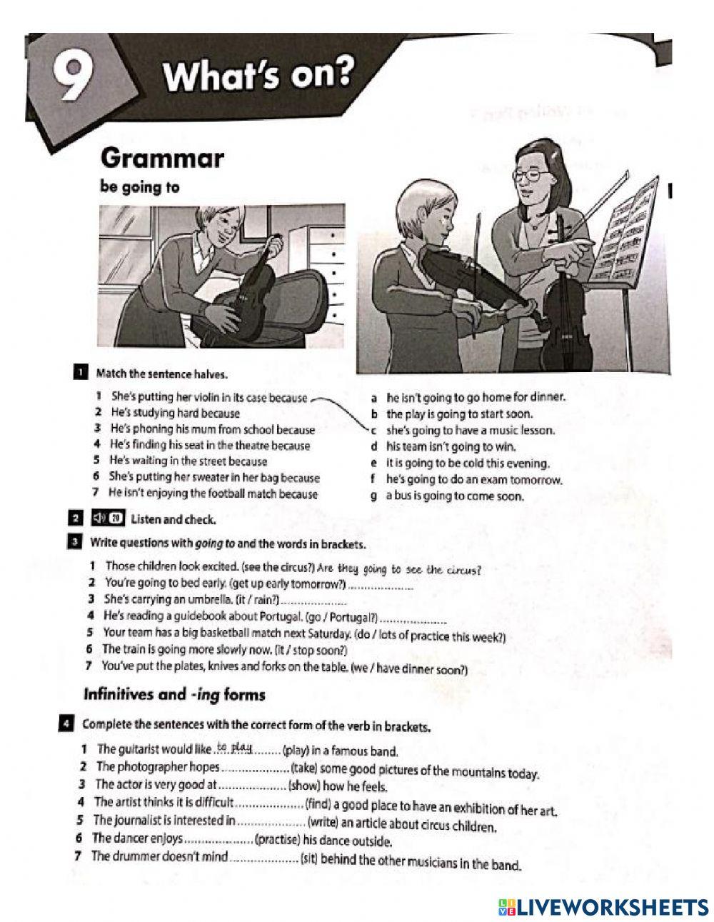 Unit 9 be going to - to inf- ing WB