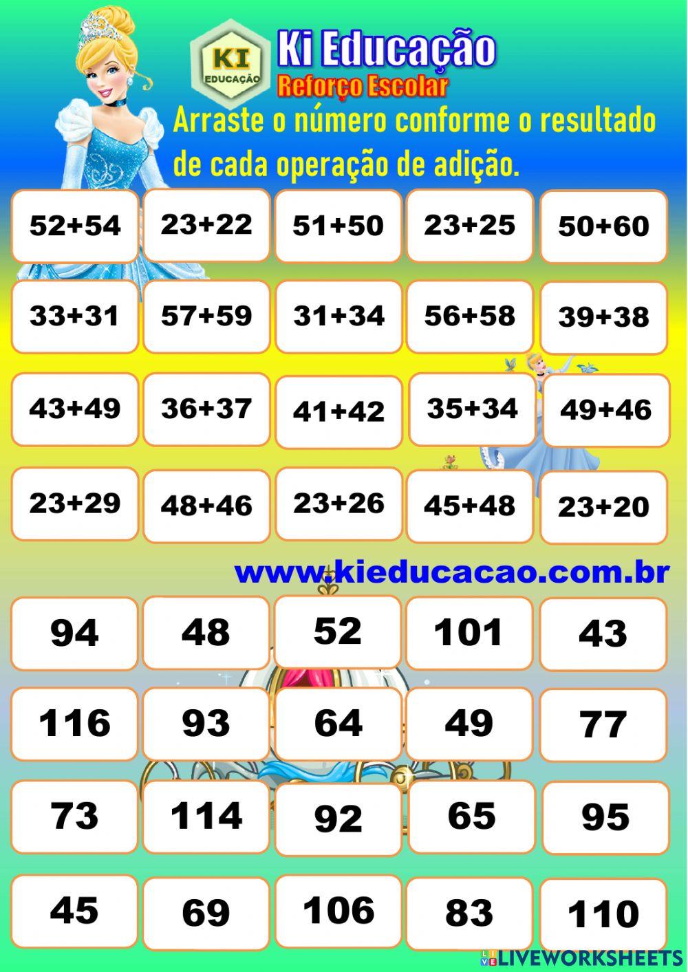 Adição - Arraste 2º ano Fem