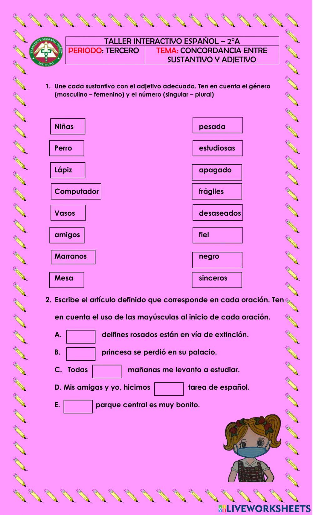 Sustantivo y adjetivos