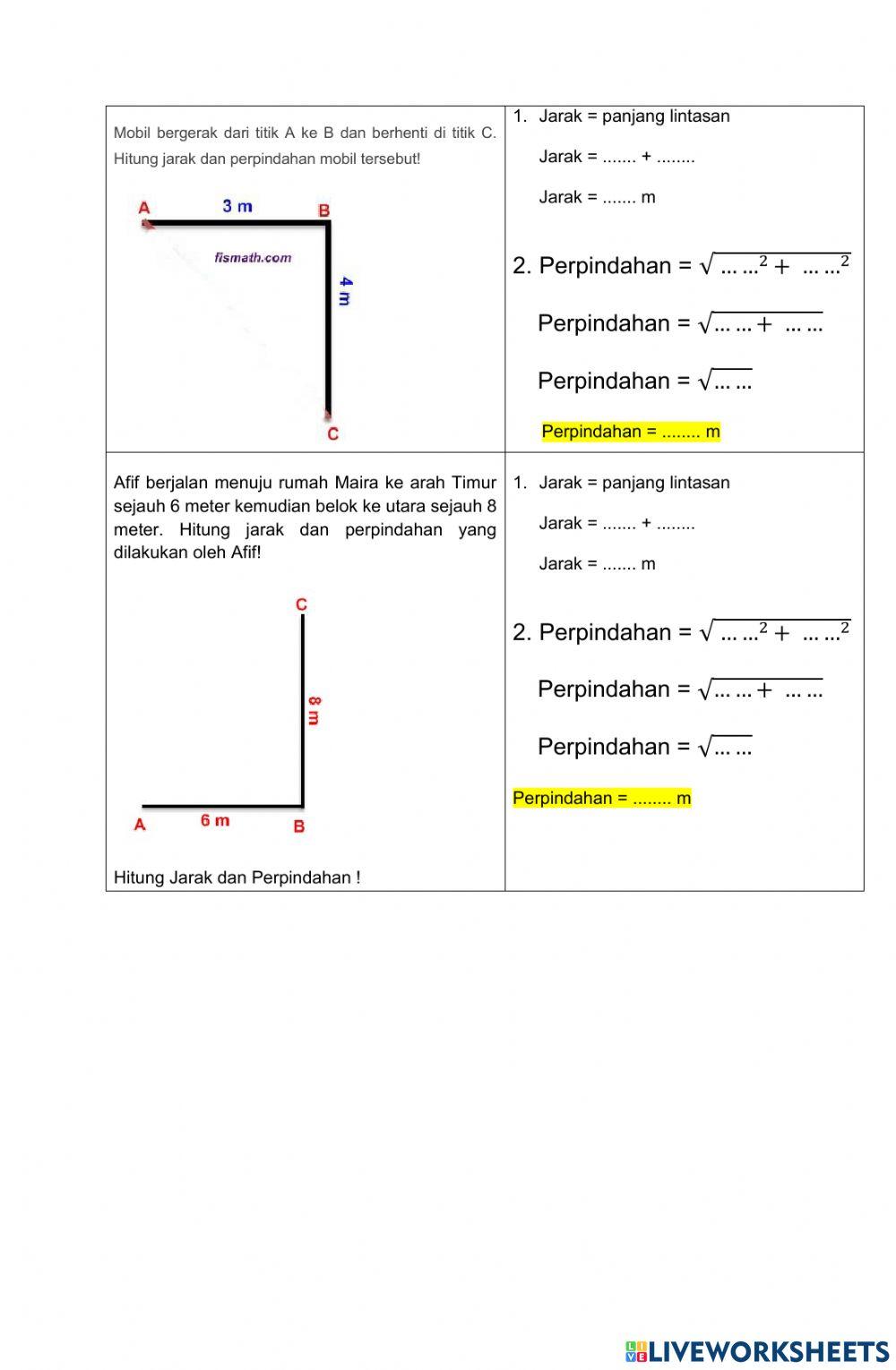 LKPD Jarak Perpindahan