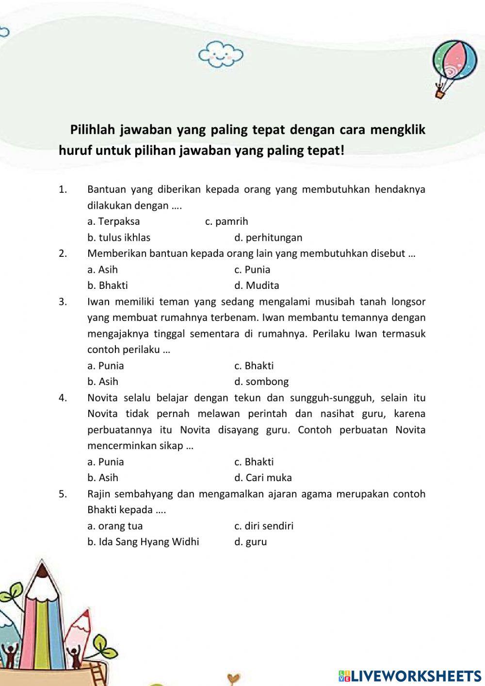 Latihan Agama Hindu Sikap Tri Parartha