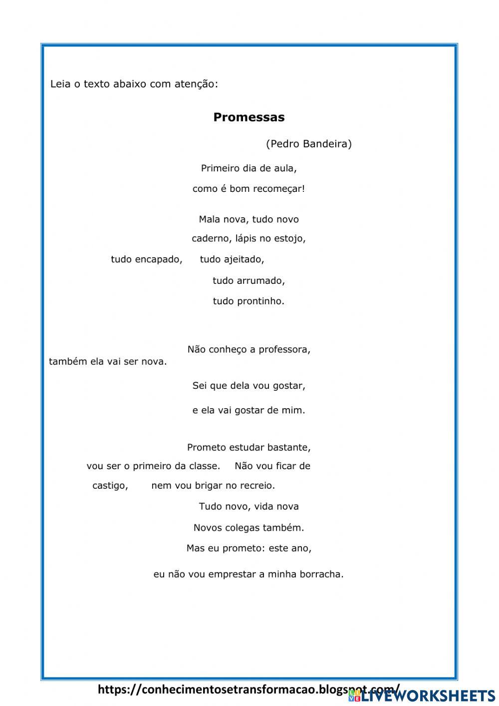 Atividade diagnóstica 4º ano